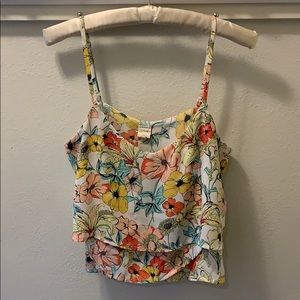 Crop top tank, floral